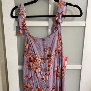 Floral print tank jumpsuit